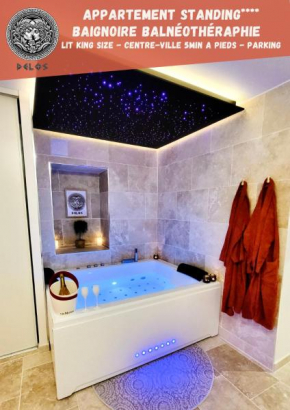 - LA SUITE DELOS - JACUZZI 2 PLACES - CENTRE VILLE A PIED - LIT QUEEN SIZE - PARKING PRIVÉE - WIFI - City Center within walking distance -